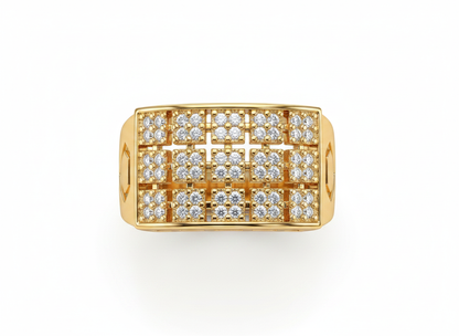 NuGold Royale Pavé Signet Ring