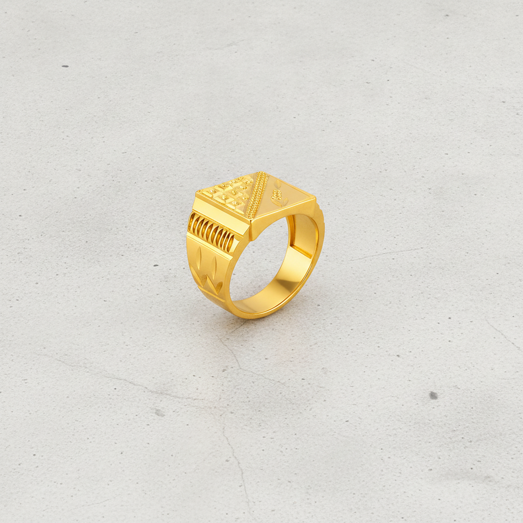 Imperial Mosaic Crest Statement Ring for Men