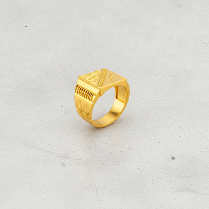 Imperial Mosaic Crest Statement Ring for Men