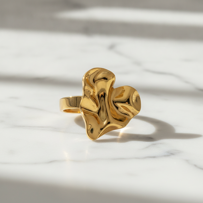 Imperial Abstract Sculpted Wave Statement Ring