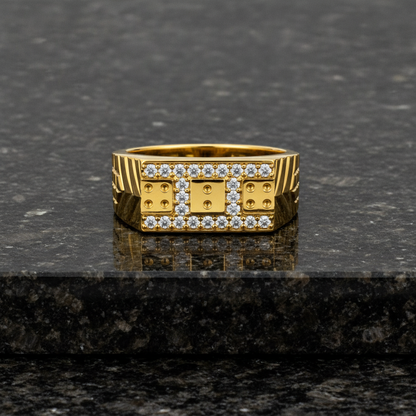 Classic Crystal CZ Patterned Statement Ring