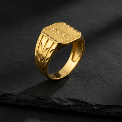 Royal Heritage Engraved Statement Ring