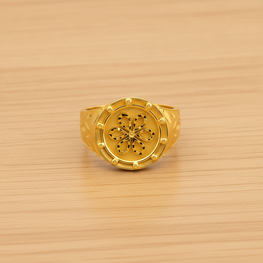 Imperial Six-Petal Medallion Heritage Ring for Men