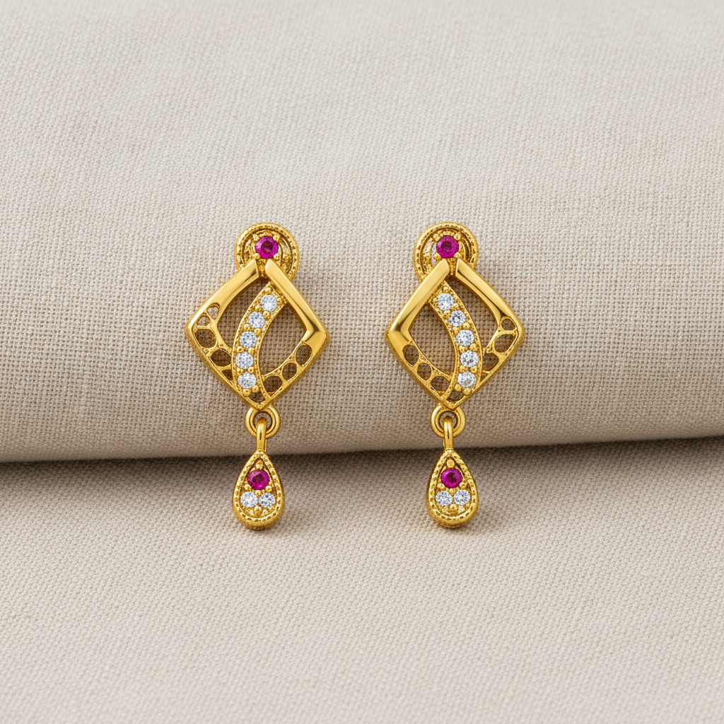 Teardrop Latkan Choker Companion Earrings