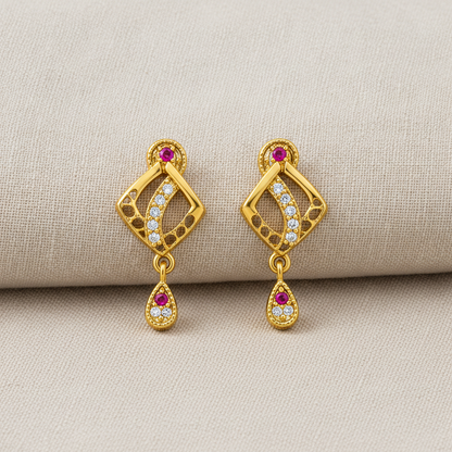 Teardrop Latkan Choker Companion Earrings