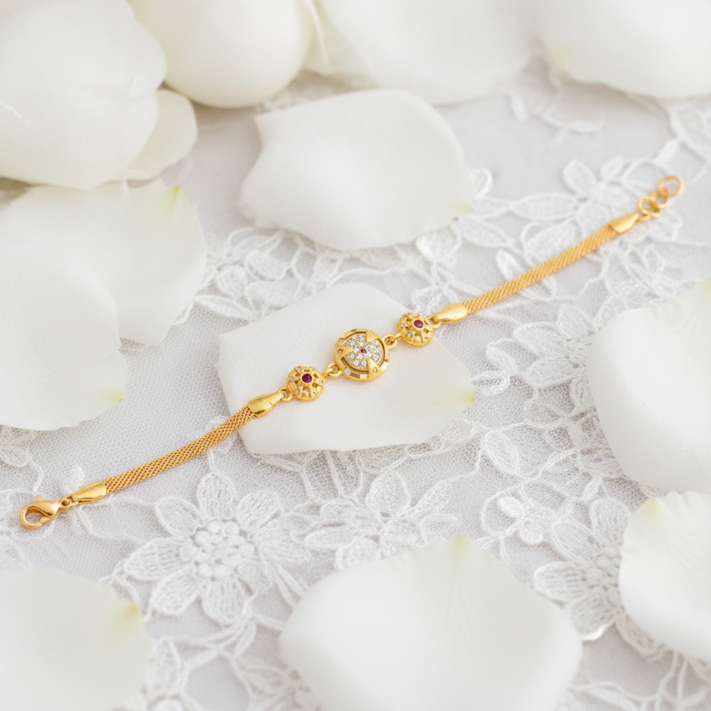 Premium Evil Eye CZ Chain Bracelet for Women & Girls