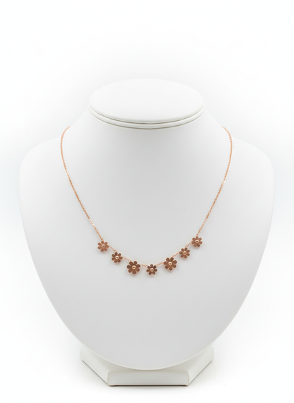 Elegant Rose Gold Floral pendant Necklace