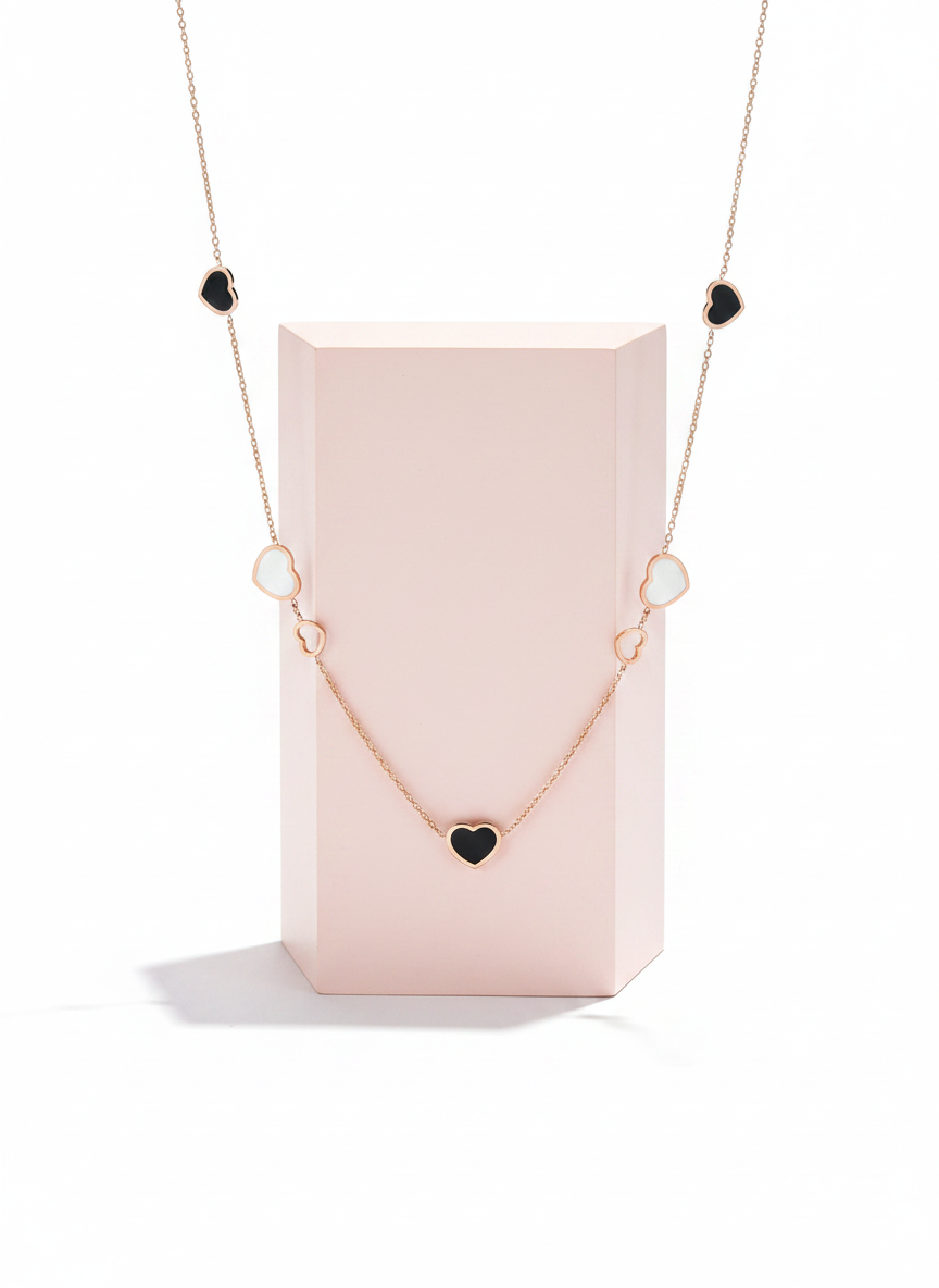 Elegant Rose Gold Heart Pendant Necklace for Women