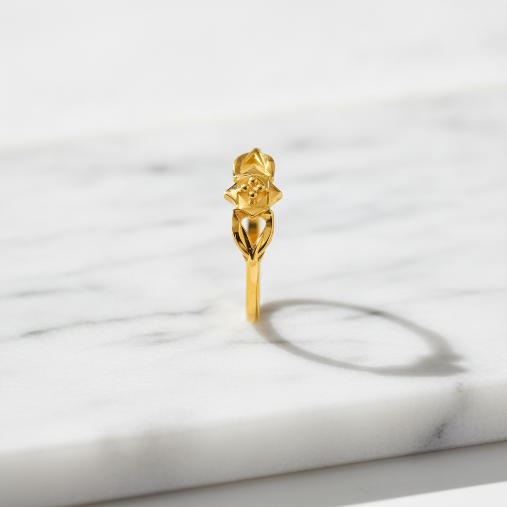 Celestial Star Blossom Designer Ring