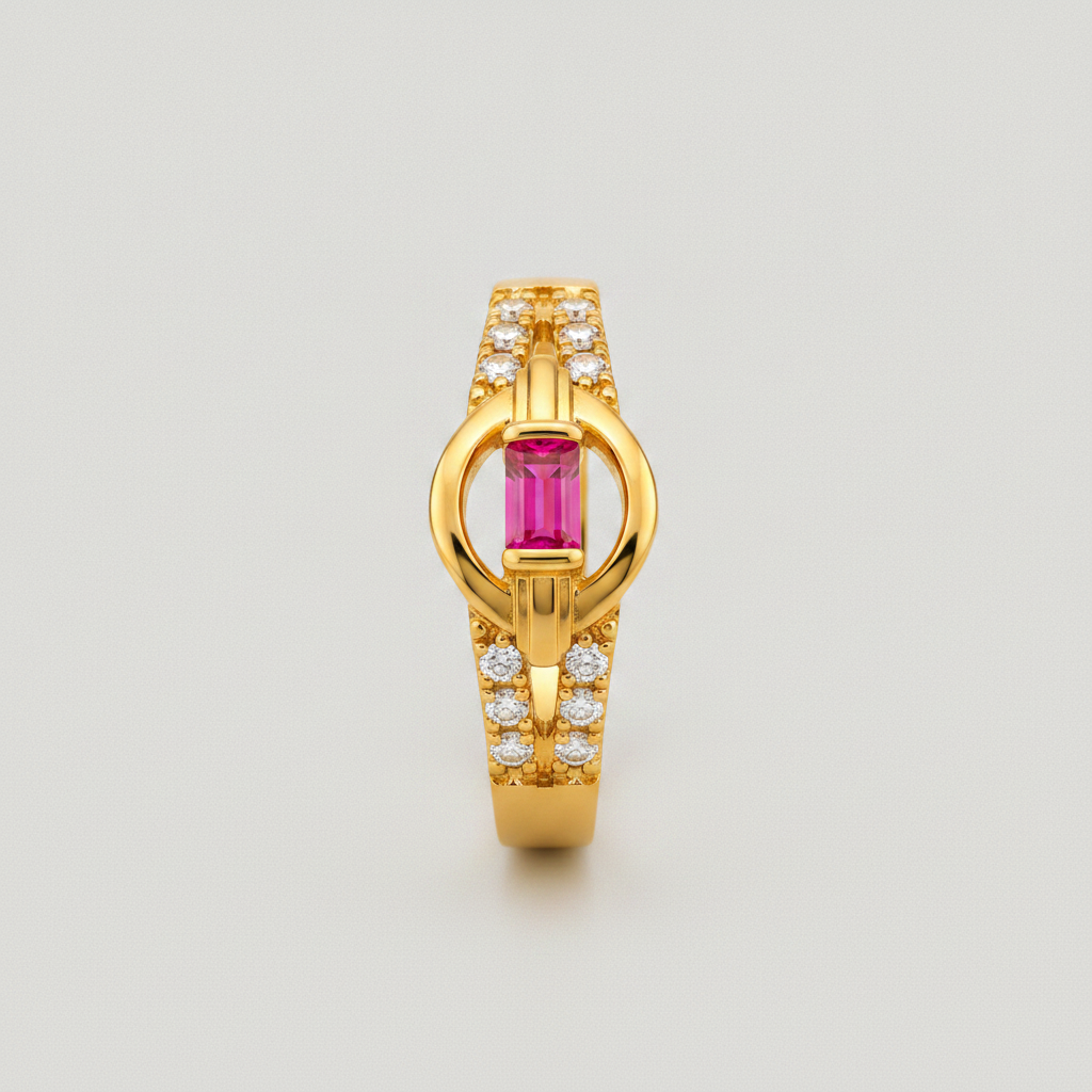 Regal Ruby Nexus Radiance Ring for Women