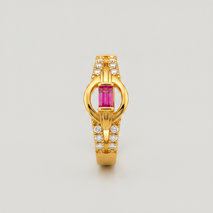 Regal Ruby Nexus Radiance Ring for Women