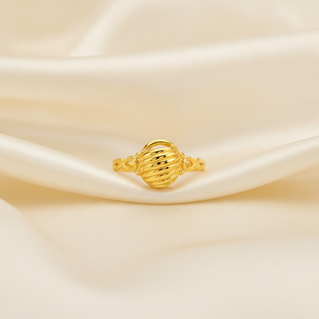Regal Spiral Orb Elegance Statement Ring for Women