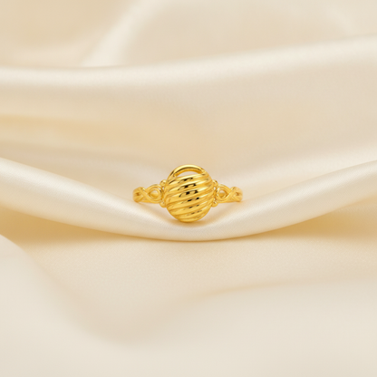 Regal Spiral Orb Elegance Statement Ring for Women