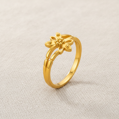 Regal Starbloom Petal Embrace Ring for Women