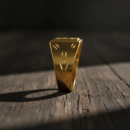 Imperial Geometric Engraved Statement Ring