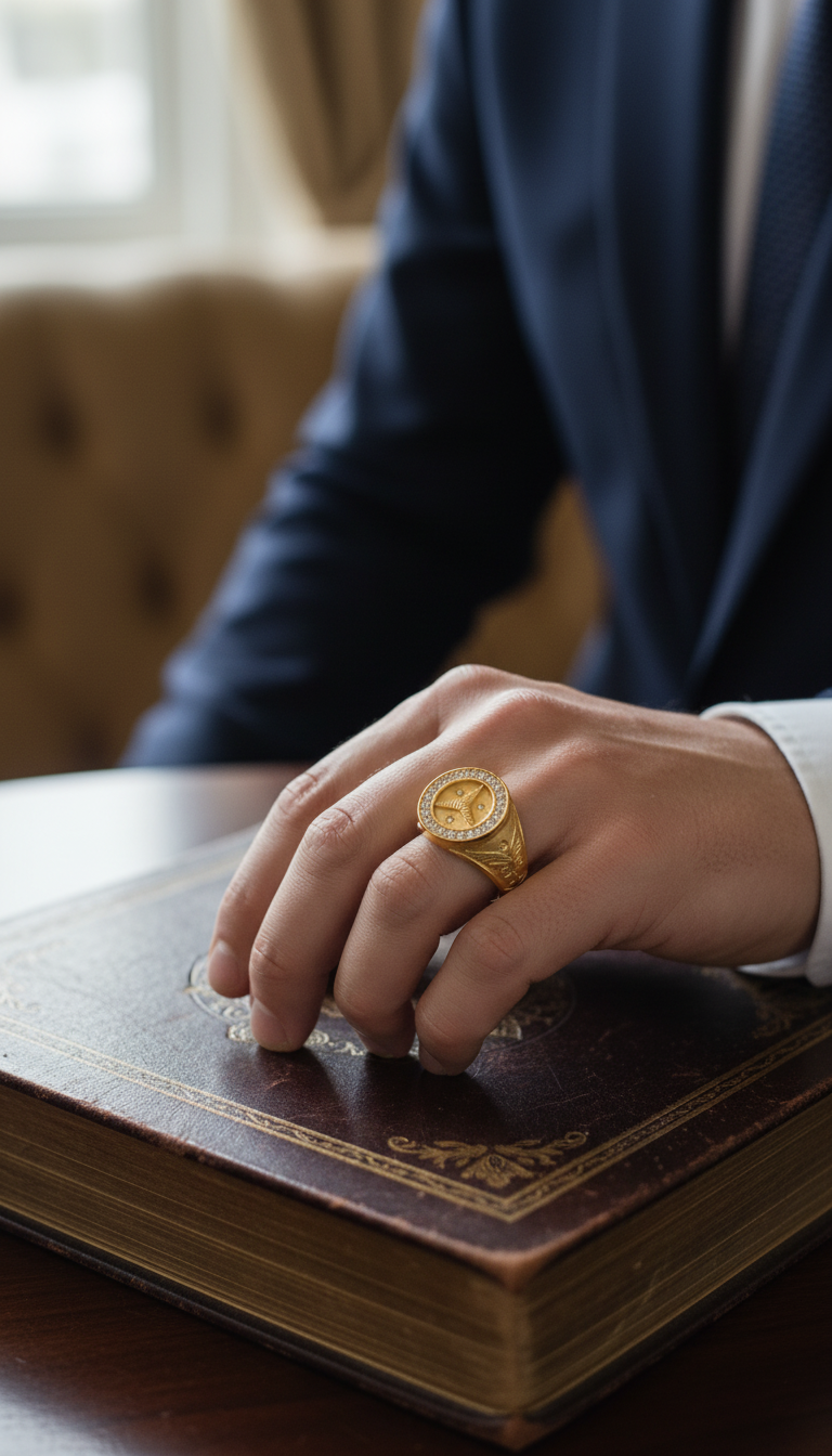 NuGold Imperial Star Emblem Ring