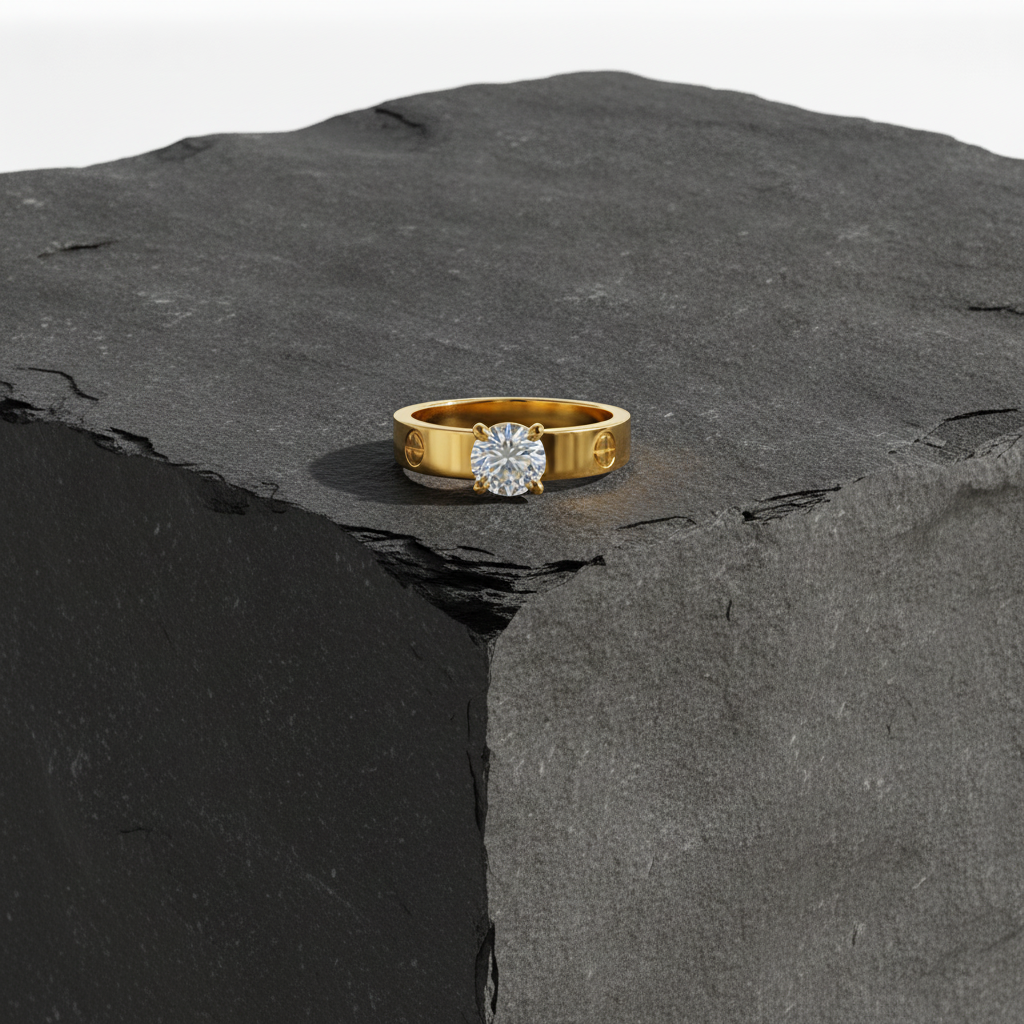 Royal Solitaire Crest Designer Ring