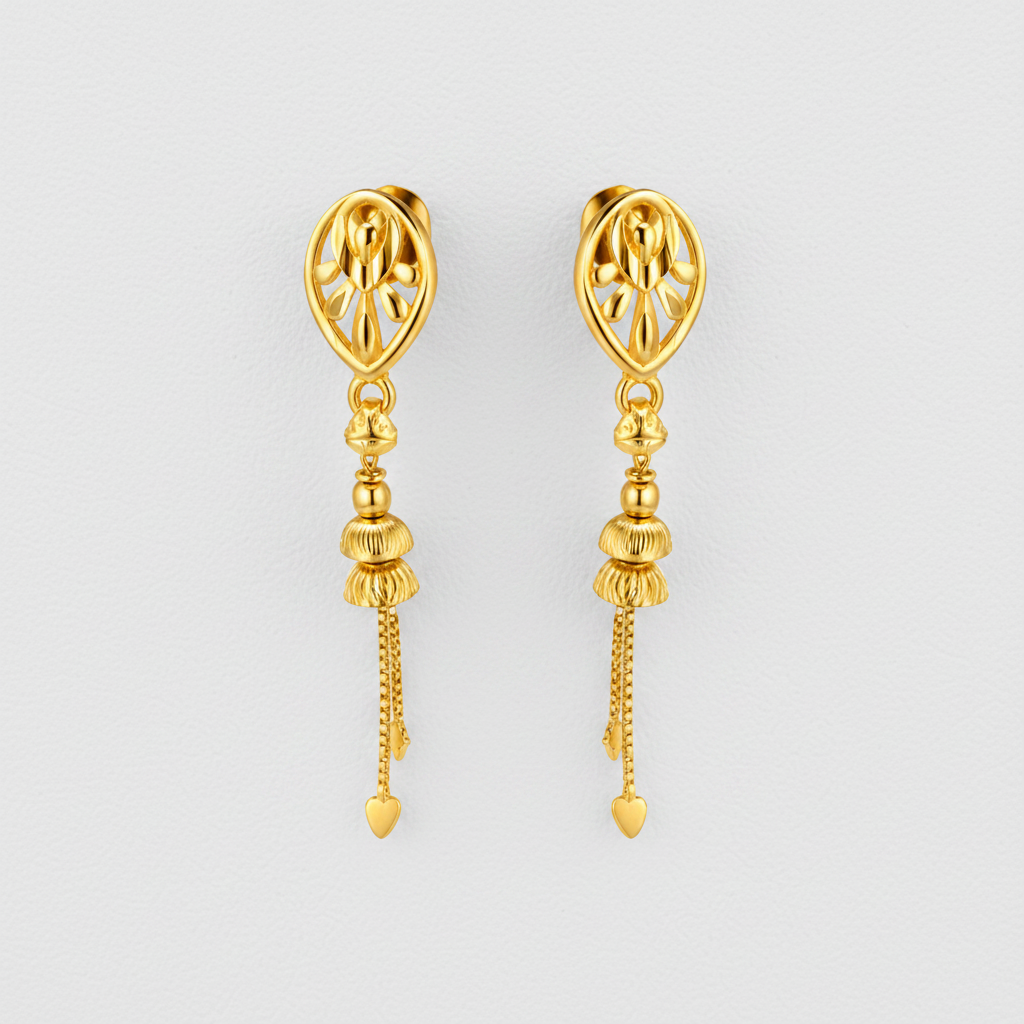 NuGold Tassel Drop Earrings for Women