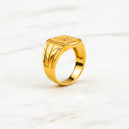 Royal Dynasty Square Gold Ring for Men