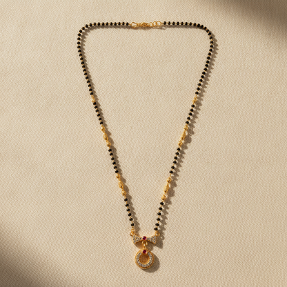 Minimalist Circular Pendant Mangalsutra for Daily Wear