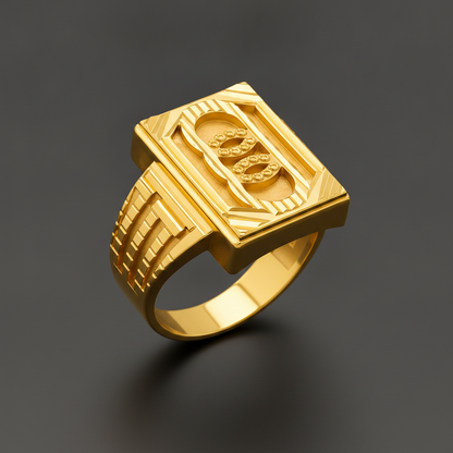 Regal Twin Orbit Geometric Statement Ring for Men