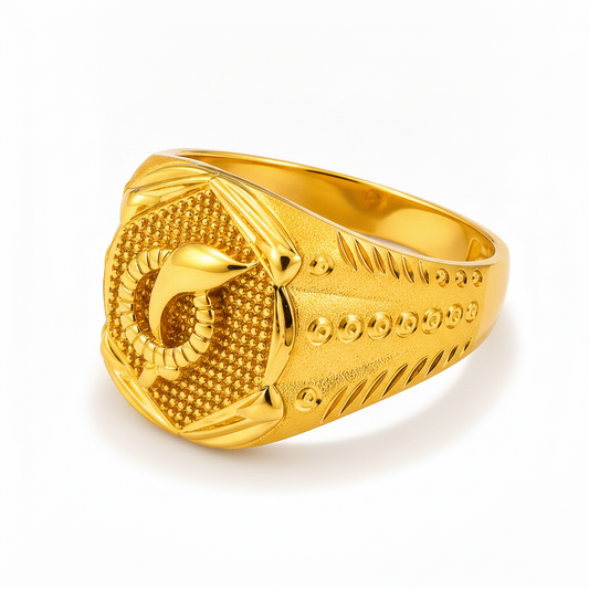 Royal Serpent Crest Heritage Statement Ring for Men