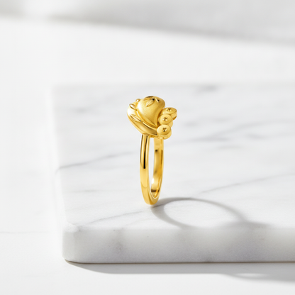 Regal Peacock Bloom Elegance Statement Ring for Women
