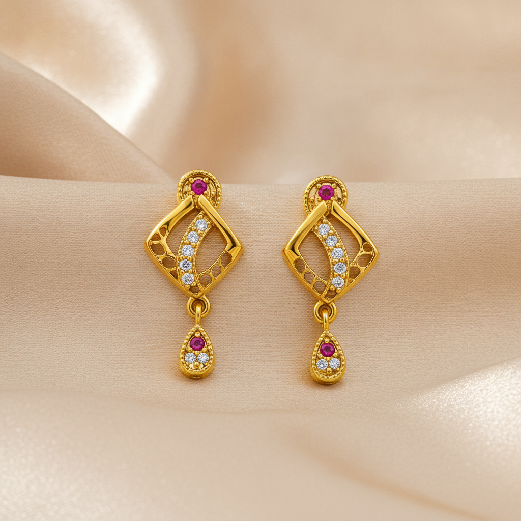 Teardrop Latkan Choker Companion Earrings
