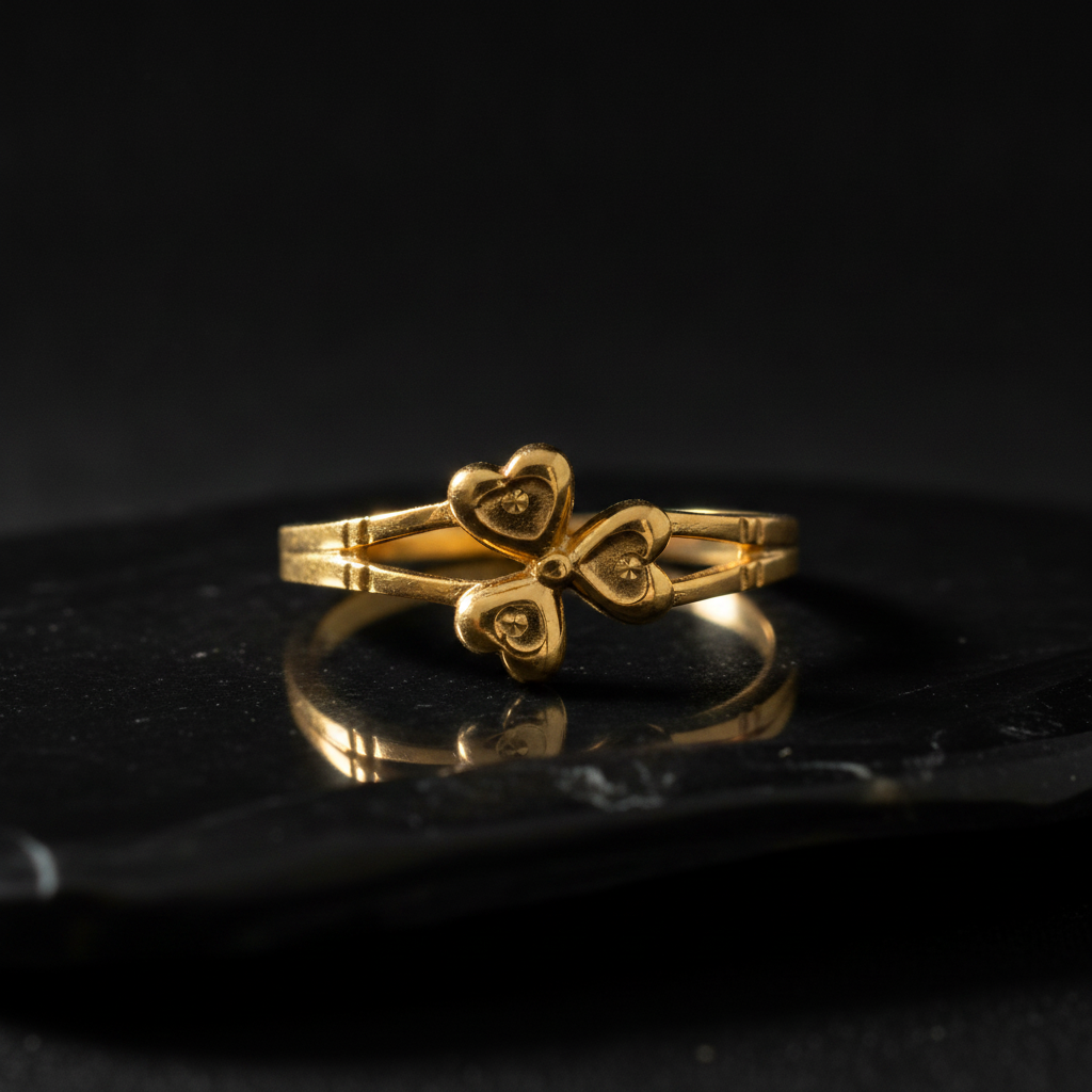 Triple Heart Blossom Designer Ring