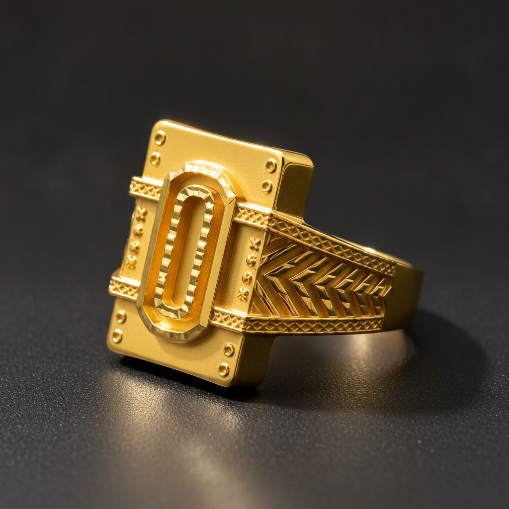 Regal Zero Crest Heritage Signet Ring For Men