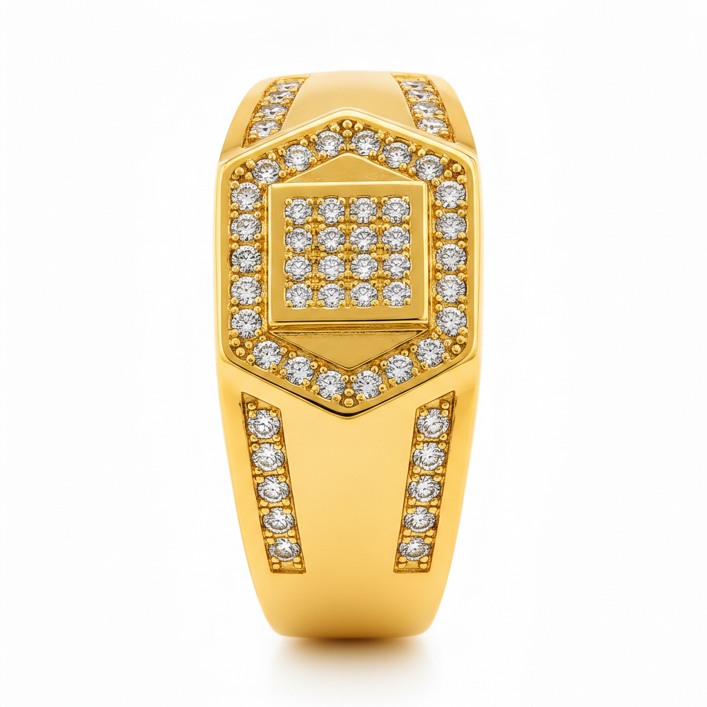 Regal Crystal Crest Men’s Ring