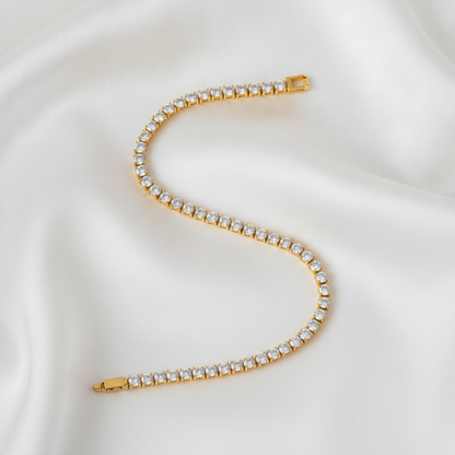 Designer Round Solitaire Tennis Bracelet for Women