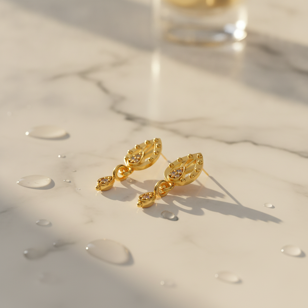 Majestic Botanical Crystal Drop Earrings