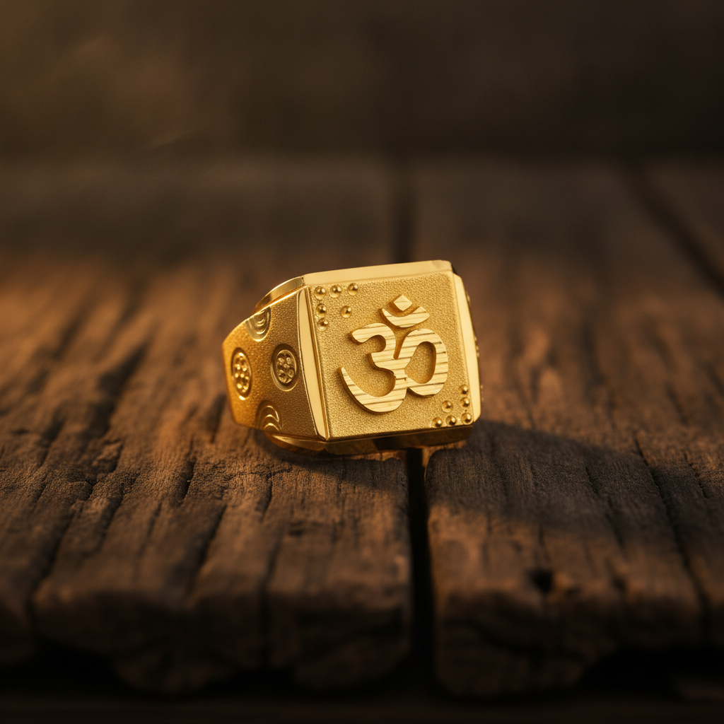 Divine Om Sacred Symbol Designer Ring
