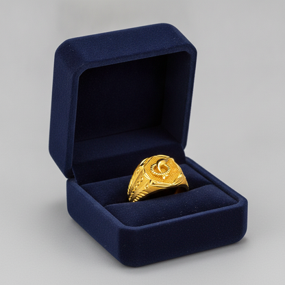 Royal Serpent Crest Heritage Statement Ring for Men