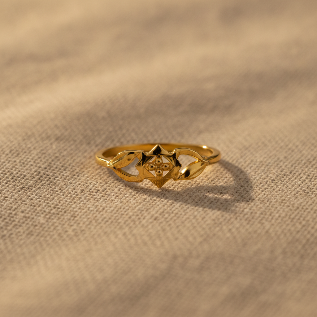 Celestial Star Blossom Designer Ring