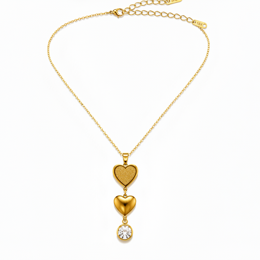 Celestial Love Heart Cascade Necklace