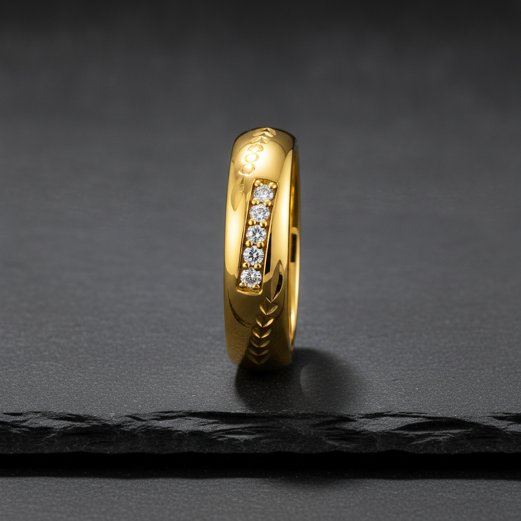 Regal Laurel Sparkle Band Ring for Women