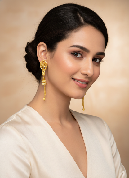 NuGold Tassel Drop Earrings for Women