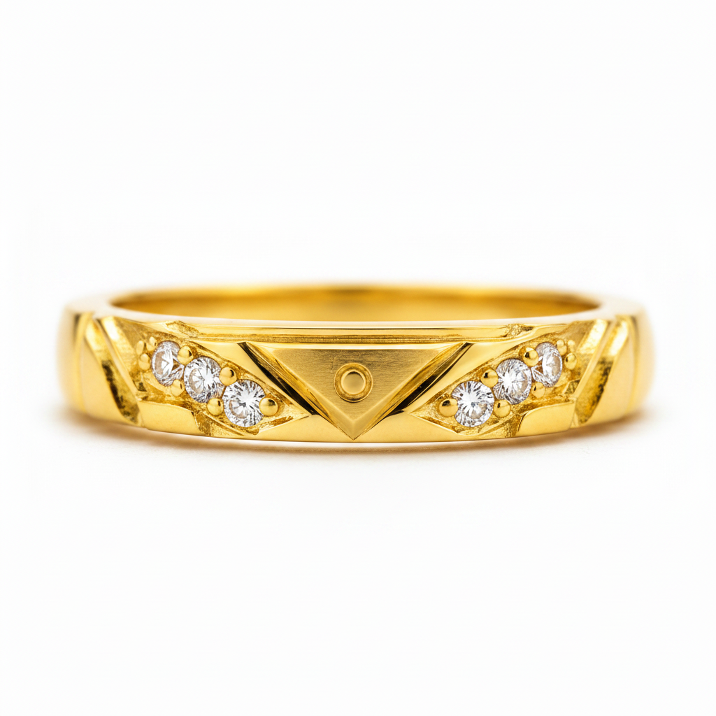 Royal Radiance Triple CZ Designer Ring