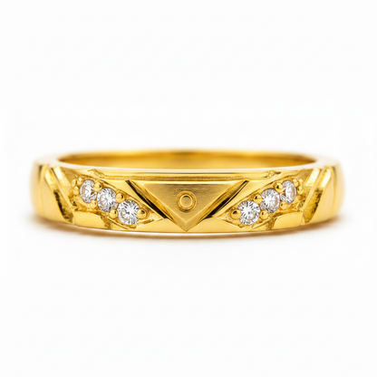 Royal Radiance Triple CZ Designer Ring