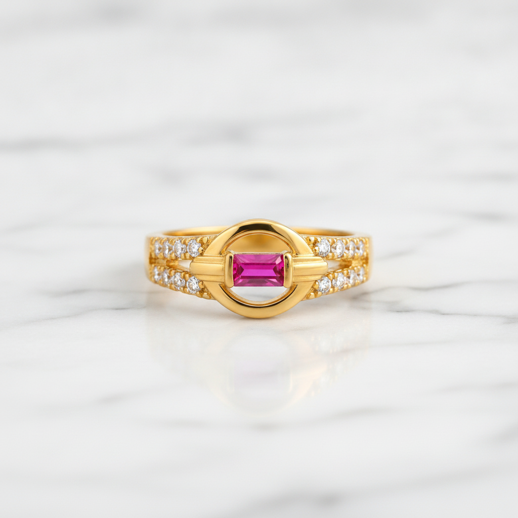 Regal Ruby Nexus Radiance Ring for Women
