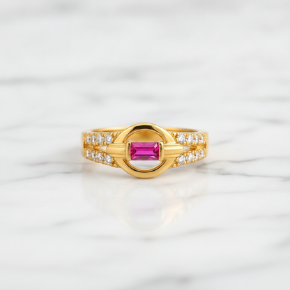 Regal Ruby Nexus Radiance Ring for Women
