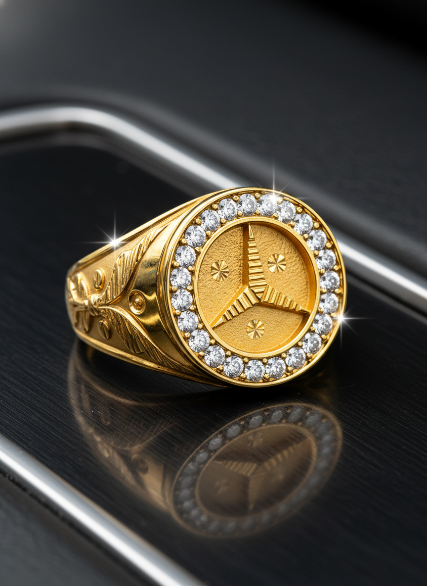 NuGold Imperial Star Emblem Ring
