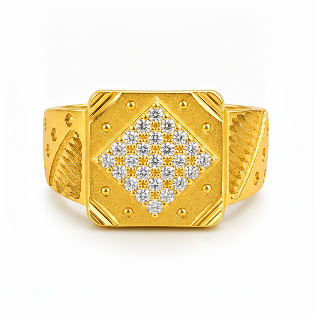Premium Crystal CZ Designer Statement Ring