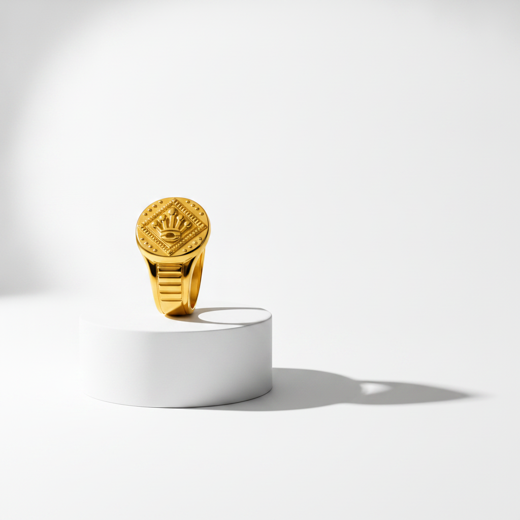 Royal Crown Crest Heritage Statement Ring for Men