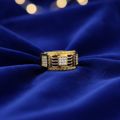 Luxury Designer CZ Cocktail Ring for Men