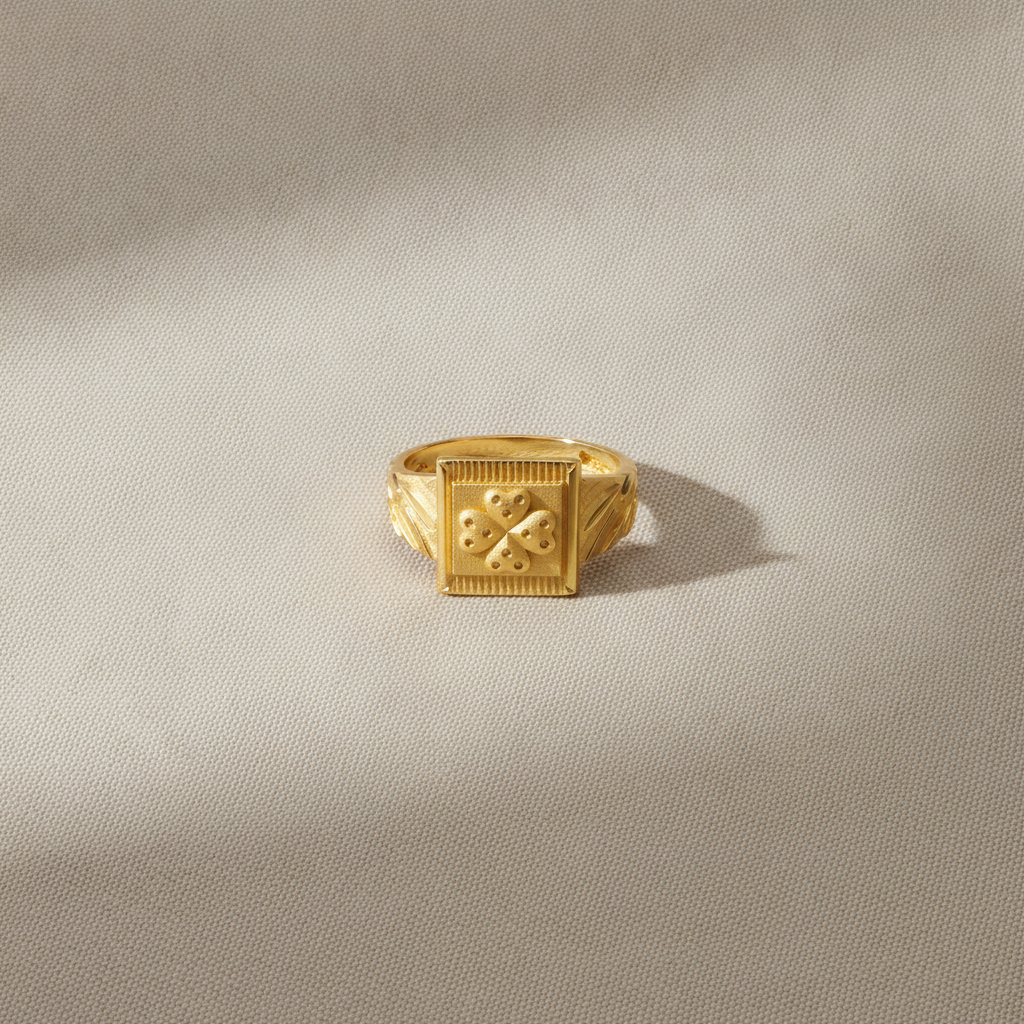 Royal Clover Statement Ring for Men