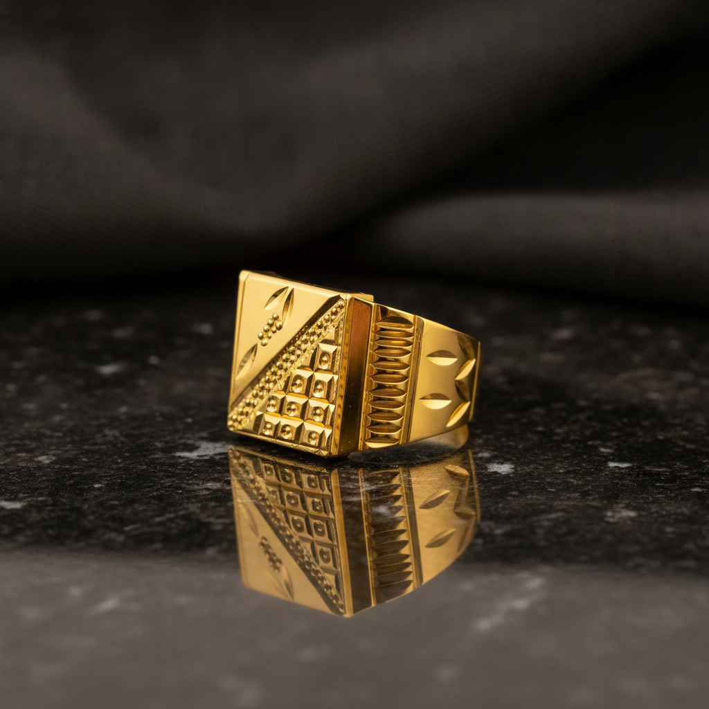 Imperial Mosaic Crest Statement Ring for Men