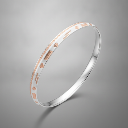 925 Sterling Silver Rose Gold Designer Kada for Men & Women